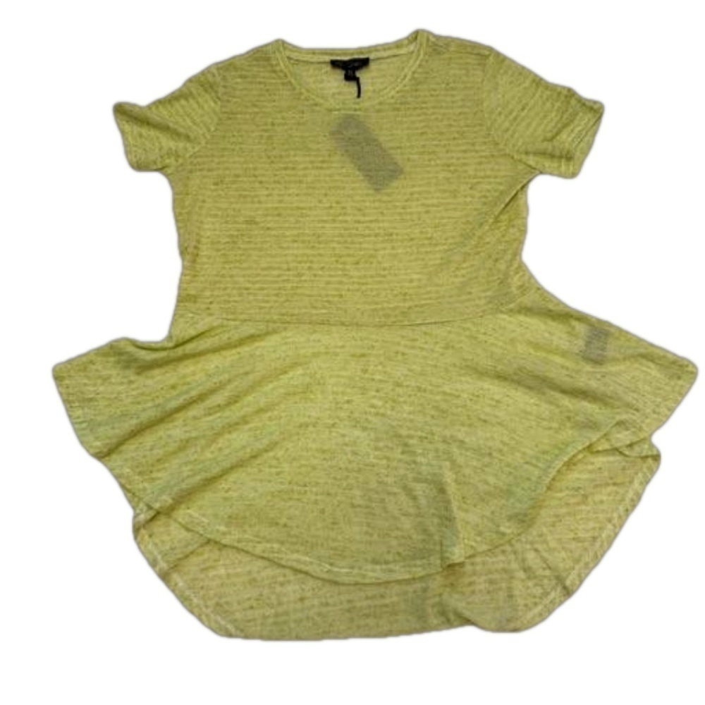 DG2 by Diane Gilman Hi Low Shirt Tee Size XS Green White Faint Striping
NWT